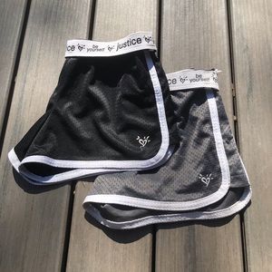 Black and Grey Justice Shorts Sport